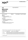 Specimen QP - Paper 2 AQA Biology AS-Level  ATTEMPT 95% GRADE SCORE