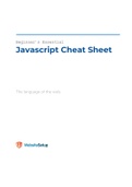 Java Script Cheat Sheet 