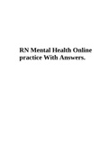 RN Mental Health Online practice With Answers.