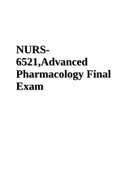 NURS6521 / NURS 6521N Advanced Pharmacology WEEK 11 FINAL EXAM | NURS-6521 FINAL EXAM.