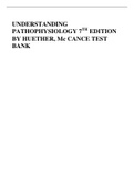  UNDERSTANDING PATHOPHYSIOLOGY 7TH EDITION BY HUETHER, Mc CANCE TEST BANK