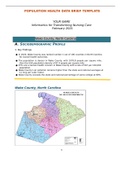 WGU D029  - POPULATION HEALTH DATA BRIEF TEMPLATE WAKE COUNTY&period;