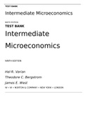 TEST BANK Intermediate Microeconomics NINTH EDITION Hal R&period; Varian Theodore C&period; Bergstrom James E&period; West
