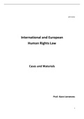 CHAPTER 1-7 International and European Human Rights law -- Aantekeningen van de colleges + outlines