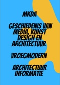 Belangrijke informatie over de architectuur in de vroegmoderne tijd (MKDA)