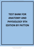 Patton&colon; Anatomy and Physiology&comma; 9th Edition Test Bank