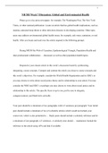 NR 503 Week 7 Discussion&colon; Global and Environmental Health