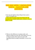 NSG 6002 WEEK 1 KNOWLEDGE CHECK &ndash; QUESTION AND ANSWERS 2020