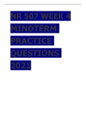 NR 507 WEEK 4 MINDTERM PRACTICE QUESTIONS 2021