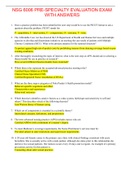NSG 6006 PRE-SPECIALTY EVALUATION EXAM WITH ANSWERS &lpar;RATED A&plus;&rpar;