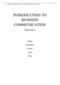 An introduction to Business Communication