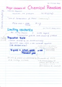Three Major Classes of Chemical Reactions (Lecture notes)