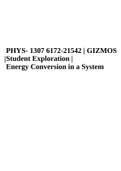 PHYS- 1307 6172-21542 | GIZMOS |  Student Exploration | Energy Conversion in a System