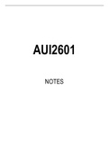 AUI2601 Summarised Study Notes