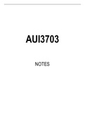 AUI3703 Summarised Study Notes