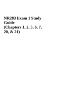 NR283 Exam 1 Study Guide