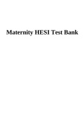 Maternity HESI Test Bank.