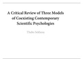Three models of Psychology
