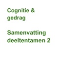 Complete samenvatting Cognitie & Gedrag deeltentamen 2 (2020, NL)