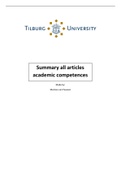 Samenvatting artikelen Academic Competences