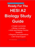 HESI A2 Biology Study Guide latest A+ 100% NEWEST 2020/2021  