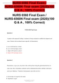 NURS 6560 Final Exam / NURS-6560N Final exam (2020)(100 Q & A , 100% Correct)