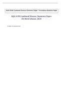 AQA GCSE Combined Science Chemistry Paper 1 Foundation Question Paper