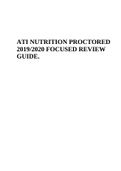 ATI Nutrition Proctored Exam (2020/2021 )