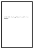 MHSM LEVEL 4 Med Surg Pediatric Prepu&comma;&comma; Final Exam Predictor