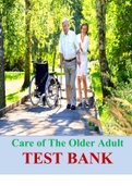 Care of The Older Adult -TEST BANK 