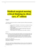 Test Bank for Medical Surgical Nursing Critical Thinking in Client Care 4th Edition