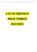 ATI NUTRITION PROCTORED 2021/2022