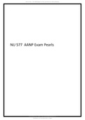 NUR 577 AANP Exam Pearls 2021