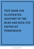 TEST BANK FOR ILLUSTRATED ANATOMY OF THE HEAD AND NECK 5TH EDITION BY FEHRENBACH