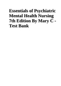 Essentials of Psychiatric Mental Health Nursing 7th Edition By Mary C Townsend- Test Bank