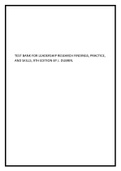 Test Bank for Leadership Research Findings&comma; Practice&comma; and Skills&comma; 9th Edition By J&period; DuBrin