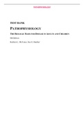 Study guide Pathophysiology-The Biologic Basis for Disease in Adults and Children&comma; 8th Edition by Kathryn L&period; McCance&comma; Sue E&period; Huethe Test Bank &lpar;2020&rpar;&comma; Complete Solutions&lowbar;Ace on your studies