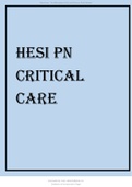 Exam (elaborations) HESI PN CRITICAL CARE 2021
