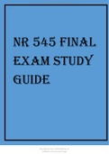 NR 545 Final Exam Study Guide.
