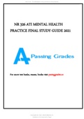 NR 326 ATI MENTAL HEALTH PRACTICE FINAL STUDY GUIDE 2021