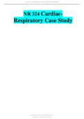 NR 324 Cardiac-Respiratory Case Study