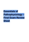 Essentials of Pathophysiology – Final Exam Review Sheet Covers Material from Modules 1-10 Nov 2021