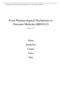 From Pharmacological Mechanisms to Precision Medicine (case 1, 2, 3) - (BBS3012)