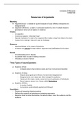 Resources of Arguments - COMM 200 Critical Thinking And Speaking Notes