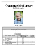 Case Study Osteomyelitis (Surgery), UNFOLDING Reasoning, Gene Potts, 78 years old. (Questions with Completed Solutions)