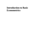 Introduction to Basic Econometrics