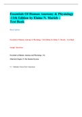 Essentials Of Human Anatomy & Physiology -11th Edition by Elaine N. Marieb – Test Bank