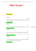 THEO 104 quiz 1 Liberty University answers complete solutions&comma;quality work&period;