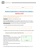Gizmos_Student Explore Coulomb Force, Activity - 2021 | Student Explore Coulomb Force, Activity: Gizmos - Graded A+