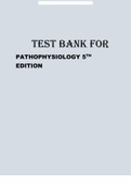 Complete Test Bank For Pathophysiology 5th Edition by Jacquelyn Banasik 